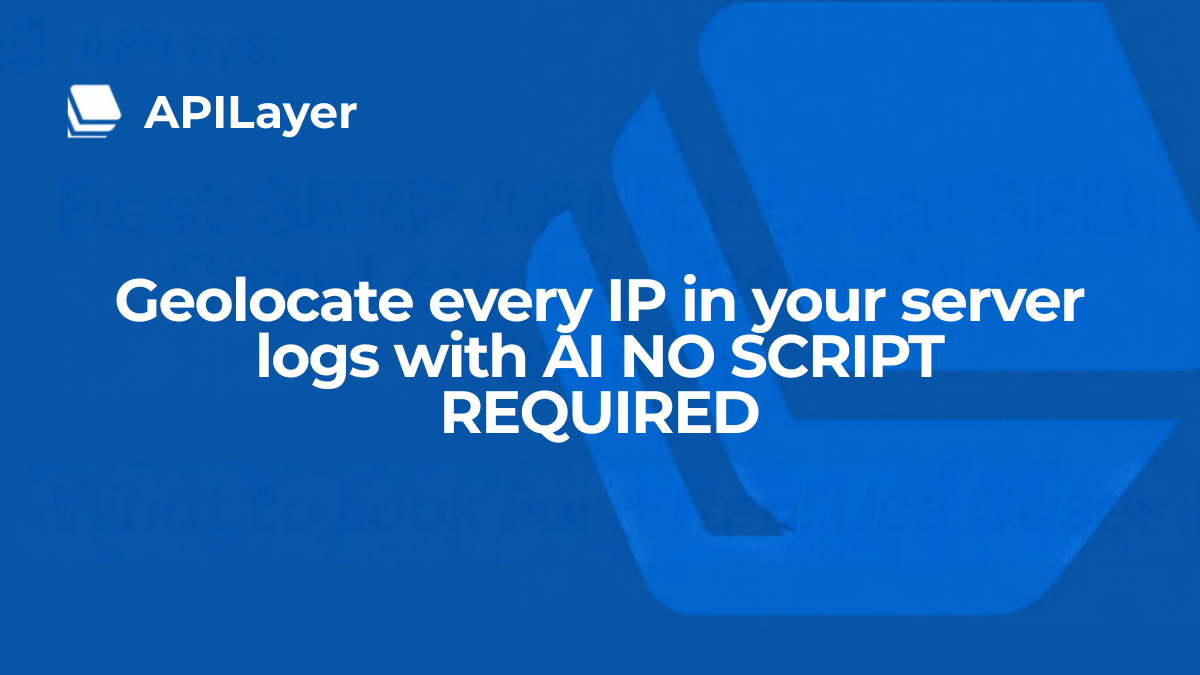 Geolocate every IP in your server logs with AI NO SCRIPT REQUIRED